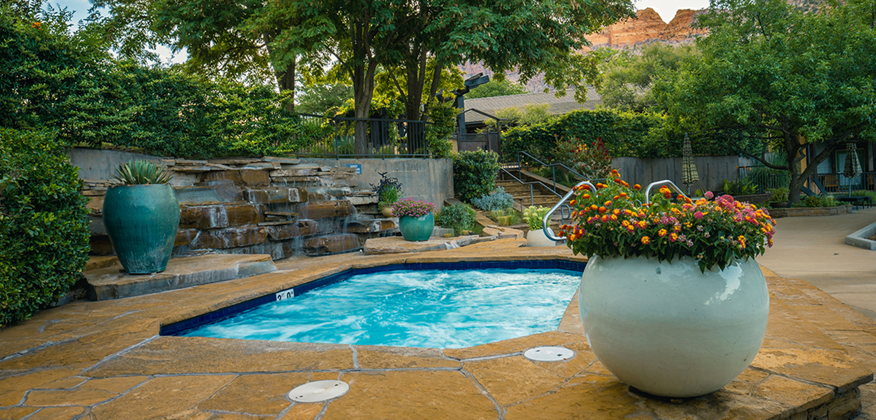 Our inviting hot tub