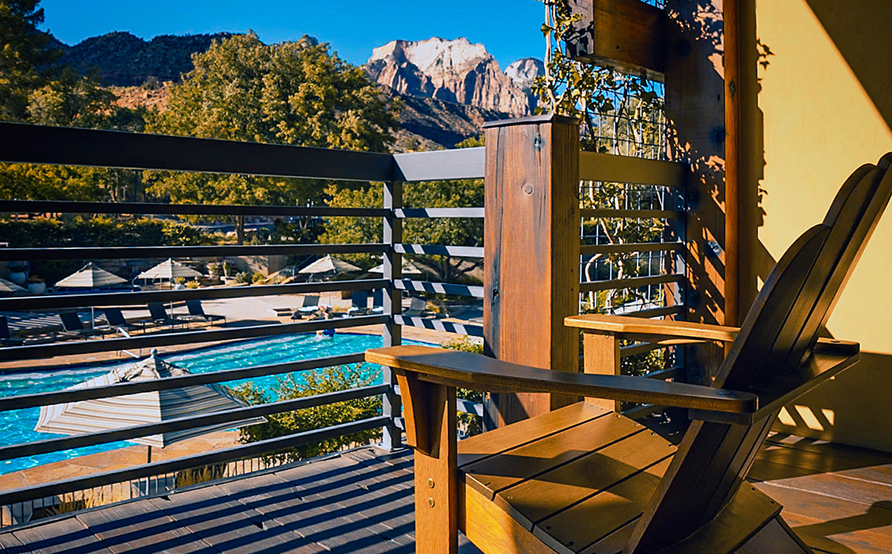 Pool balcony view